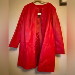 Neiman Marcus exclusive red leather jacket
